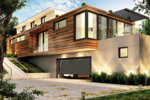 Vertical Thermo - RAL 7012 - Décors TIGRE (thermolaqué RAL 7022)