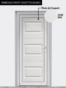 Panneaux : motif cassettes blancs