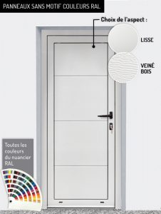Panneaux : sans motif couleurs RAL