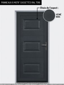 Panneaux : motif cassettes RAL 7016