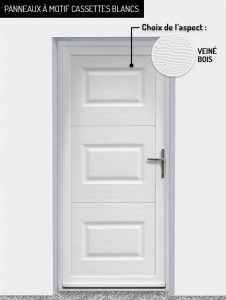 Panneaux : motif cassettes blancs