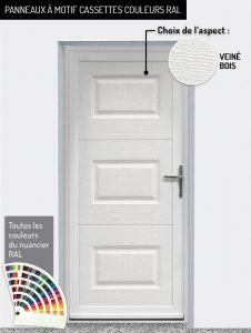 Panneaux : motif cassettes couleurs RAL