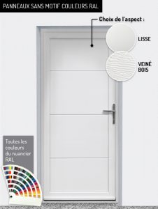 Panneaux : sans motif couleurs RAL
