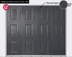 Panneaux : motif cassettes RAL 7016