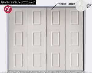 Panneaux : motif cassettes blancs