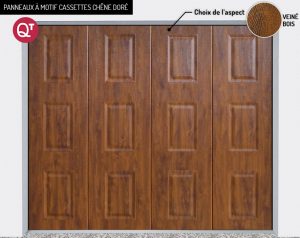 Panneaux : motif cassettes Chêne doré
