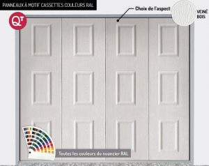 Panneaux : motif cassettes couleurs RAL