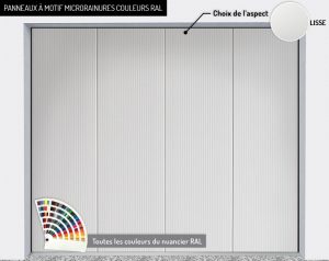 Panneaux : motif microrainures couleurs RAL