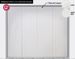 Panneaux : motif 4 ou 5 nervures blancs