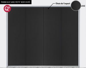 Panneaux : sans motif Noir givré