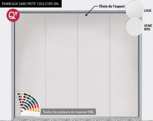 Panneaux : sans motif couleurs RAL