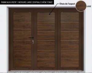 Panneaux : motif 1 nervure large centrale Chêne foncé