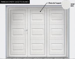 Panneaux : motif cassettes blancs
