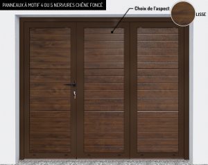 Panneaux : motif 4 ou 5 nervures Chêne foncé