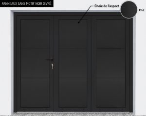 Panneaux : sans motif Noir givré