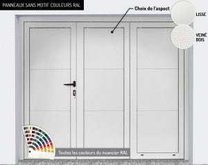 Panneaux : sans motif couleurs RAL