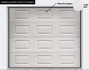 Panneaux : motif cassettes blancs