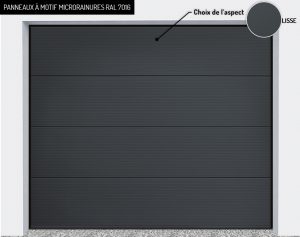 Panneaux : motif microrainures RAL 7016