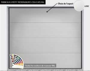 Panneaux : motif microrainures couleurs RAL
