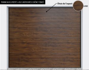 Panneaux : 4 ou 5 nervures Chêne foncé