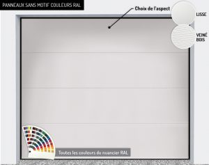 Panneaux : sans motif couleurs RAL