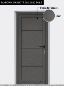 Panneaux : sans motif Gris 2900 sablé