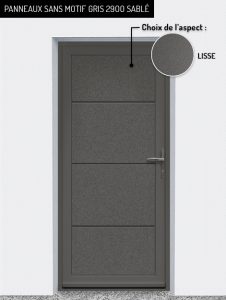 Panneaux : sans motif Gris 2900 sablé