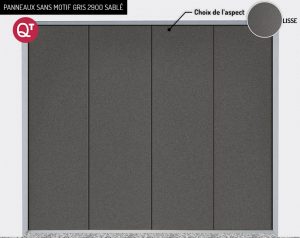 Panneaux : sans motif Gris 2900 sablé