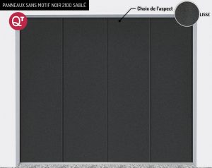 Panneaux : sans motif Noir 2100 sablé