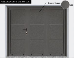 Panneaux : sans motif Gris 2900 sablé