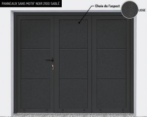Panneaux : sans motif Noir 2100 sablé