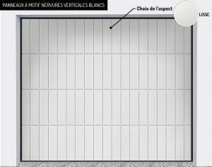 Panneaux : motif nervures verticales blancs