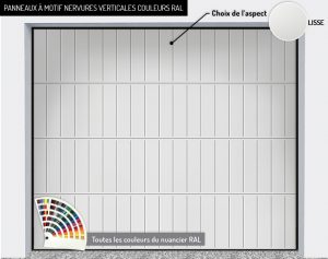 Panneaux : motif nervures verticales couleurs RAL