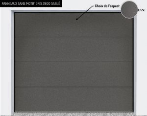 Panneaux : sans motif Gris 2900 sablé